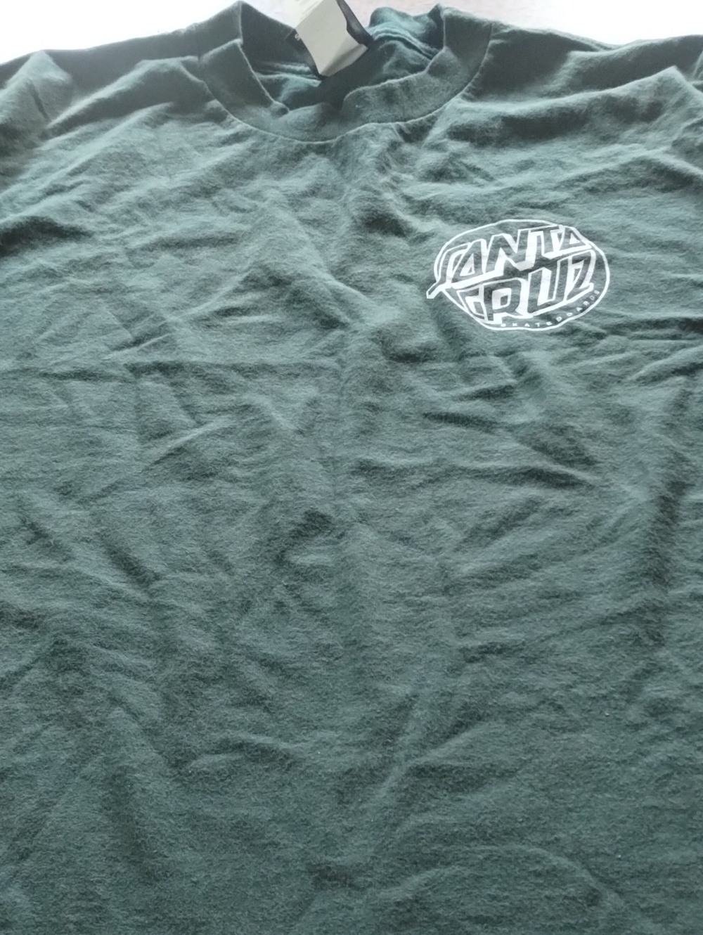 Santa Cruz Skateboards Dark Green Logo Short Sleeve Tee